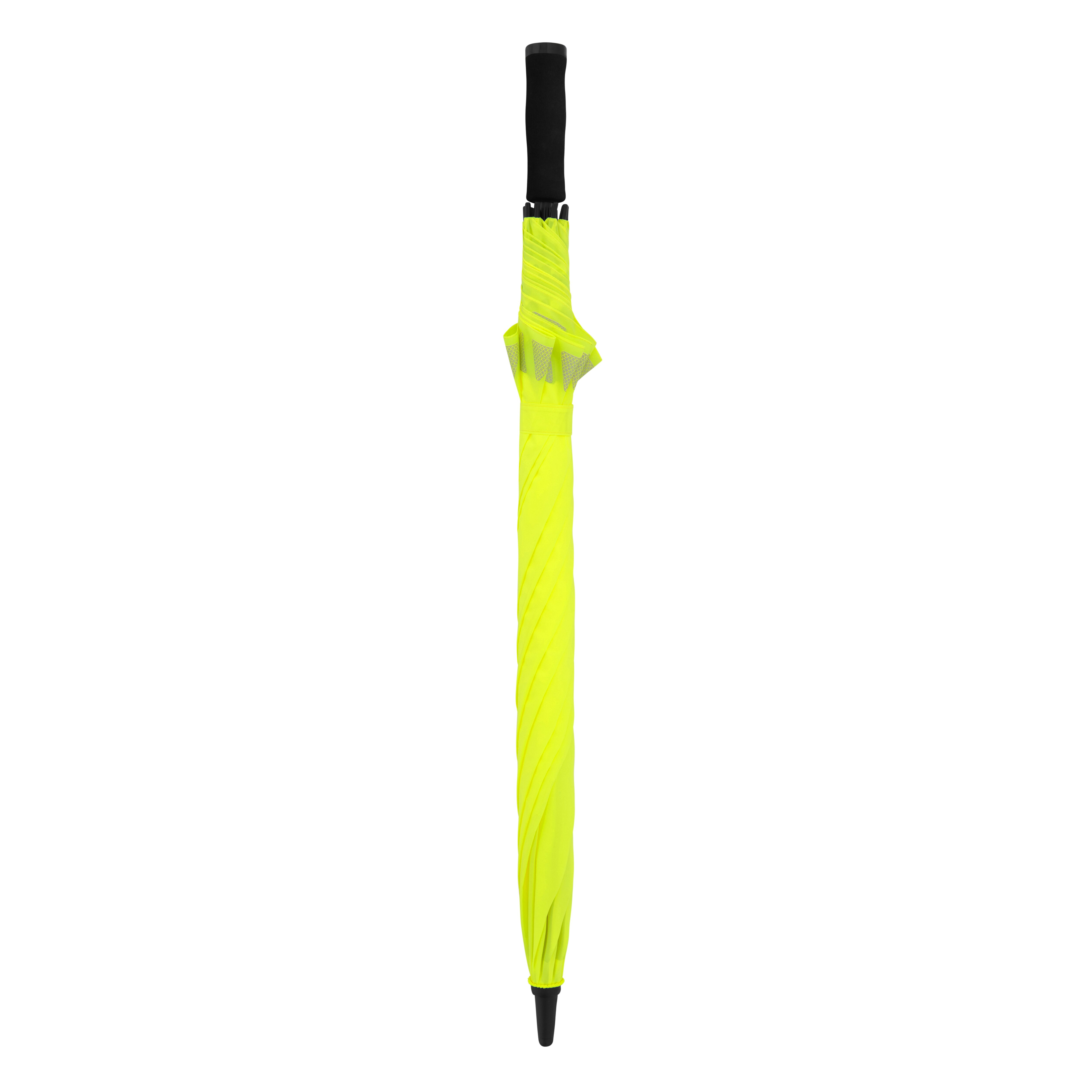 Parapluie golf XXL auto uni jaune bande fluo 133 cm Doppler - large & résistant